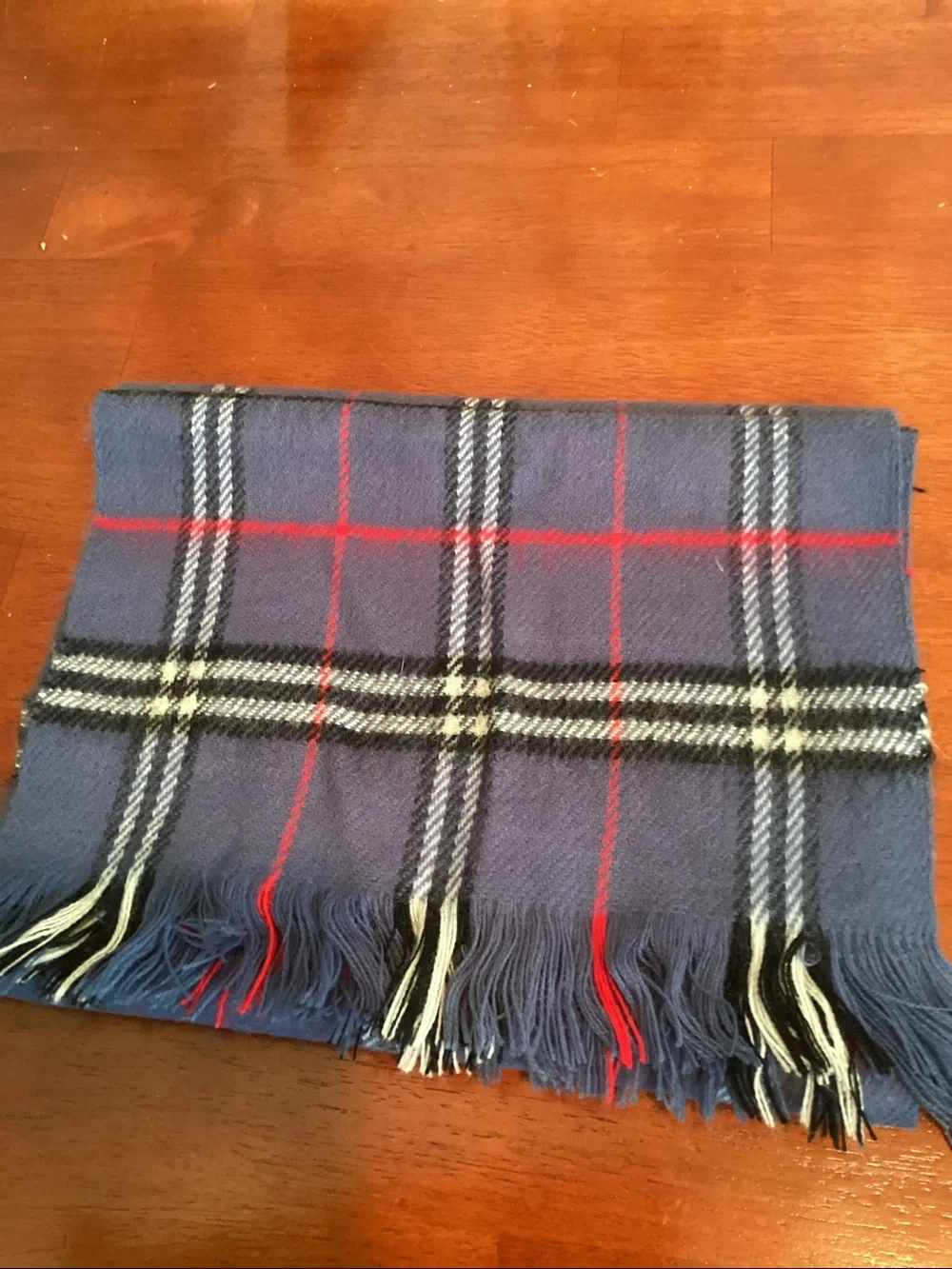 Royal Scots Blue Tartan 100% Cashmere Scarf